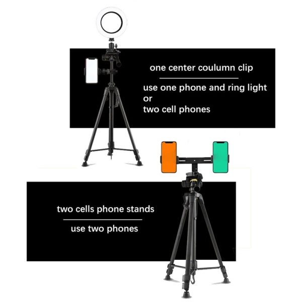 Single-Camera Tripod Stand 360degreeRotating Retractable and Height-Adjustable Portable Mobile Phone Camera Live Tripod - Image 5