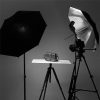 Portable Studio Video Flash Light Grained Umbrella Reflective Reflector Black Sliver Photo Photography Umbrellas - Image 3