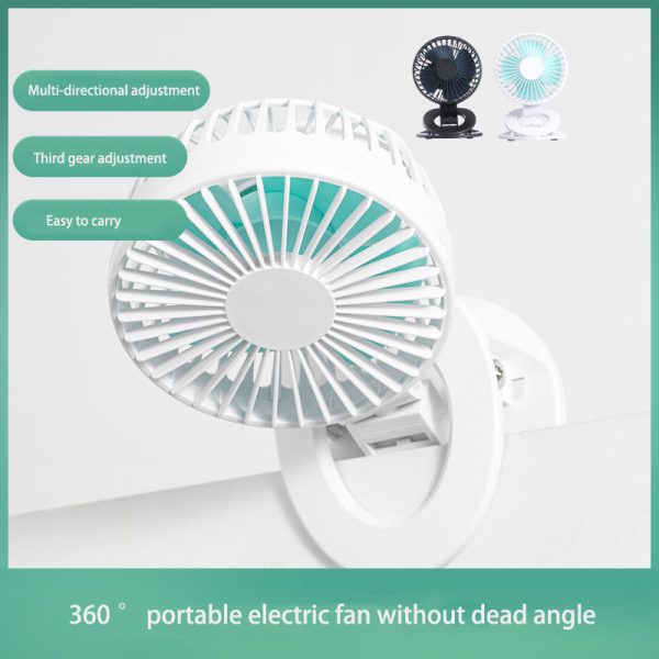The New Clip Fan Mini Desktop USB Small Fan Dormitory Charging Car Home Gift Fan - Image 3