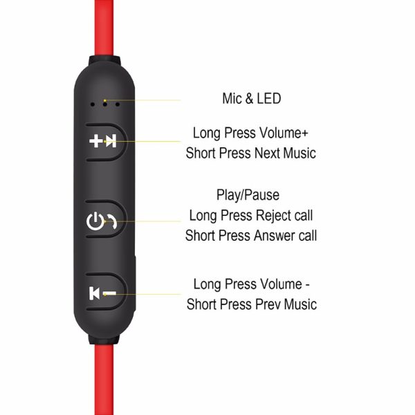 Wireless earphones Neckband Magnetic Sports 5.0 Bluetooth Earphone Stereo Earbuds Music Metal Headphones With Mic For All Phones - Image 5