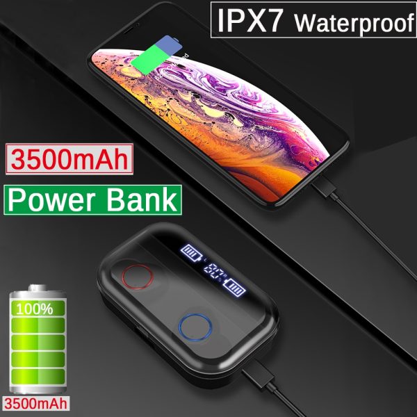 TWS Wireless Earphone Bluetooth 5.0 Earphones Power Display Touch Control Sport Stereo Cordless Earbuds Headset Charging Box - Image 6