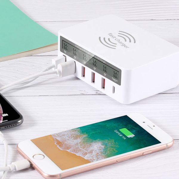 QI Wireless Charger Quick Charge 3.0 USB Charger For Samsung S10 Fast Charger Socket Adapter HUB Charger For iPhone Huawei Xiomi - Image 3