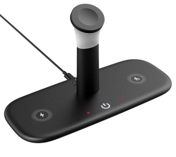 15W Qi Fast Wireless Charger For iPhone 12 11 XR X 8 Apple Watch 5 in 1 With Light Lamp Charging Dock Station Airpods Pro iWatch - Image 7