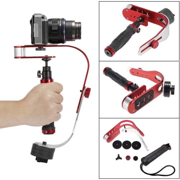 Mini handheld stabilizer Video Steadicam for Digital Camera HDSLR DSLR Camcorder DV Mobile Phone + Gloves free shipping - Image 6