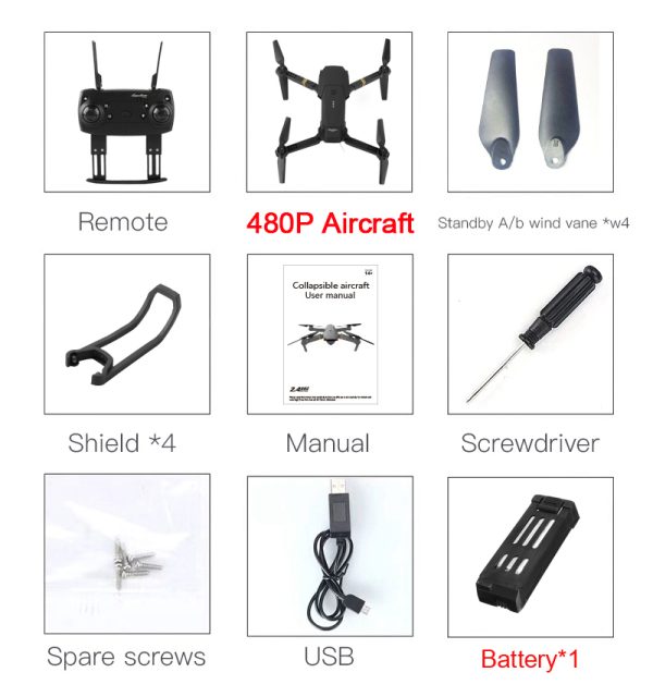 Eachine E58 WIFI FPV With Wide Angle HD 1080P/720P/480P Camera Hight Hold Mode Foldable Arm RC Quadcopter Drone X Pro RTF Dron - Image 8