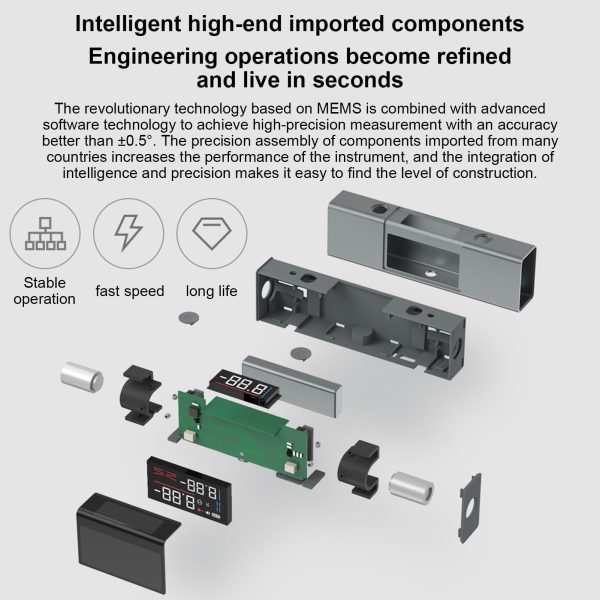 Suitable For Xiaomi Duke Li1 Laser Casting Angle Meter Decoration Multi-Functional Handheld Electronic Digital Display Meter Angle Ruler - Image 3