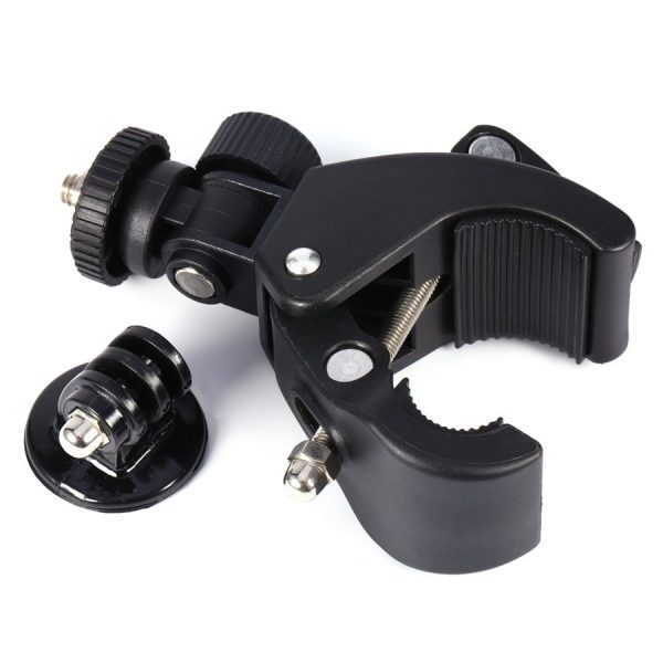 GloryStar Black Bike Bicycle Motorcycle Handlebar Handle Clamp Bar Camera Mount Tripod Adapter For Gopro Hero 1 2 3 3+ 4 - Image 2
