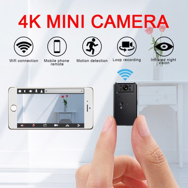 4K Mini Camera WiFi  Smart Wireless Camcorder IP Hotspot HD Night Vision Video Micro Small Cam Motion Detection Vlog Espia - Image 5