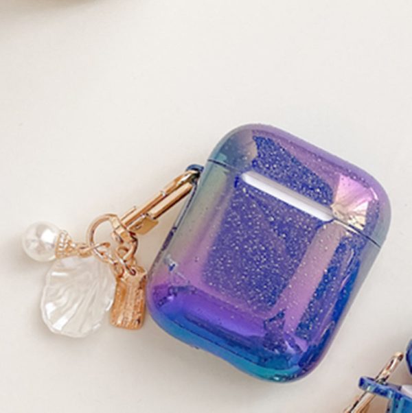 3D Love Pearl Shell Keychain Water Drop Rainbow Hard Headphone Earphone case for apple airpods 1 2 3 pro Wireless Headset cover - Image 10