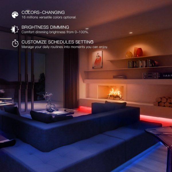Yeelight RGB LED 2M Smart Light Strip Smart Home for Mi Home APP WiFi Works with Alexa Google Home Assistant 16 Million Colorful - Image 5