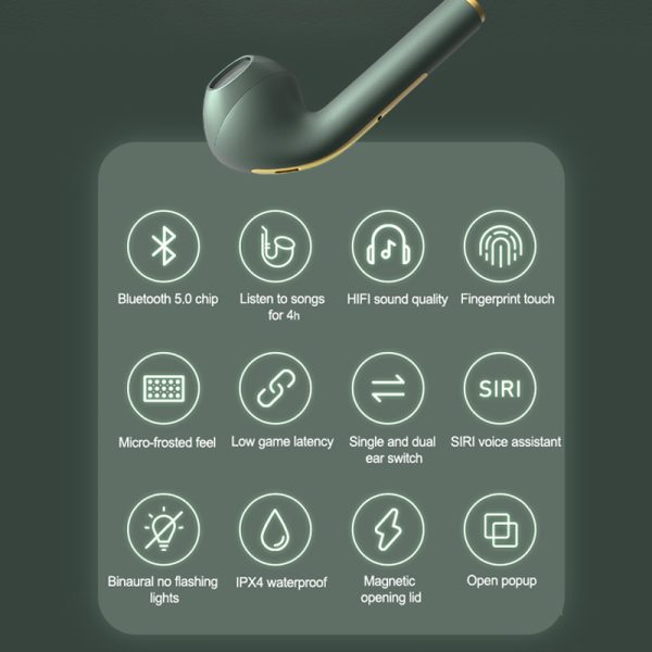J18 Bluetooth Headset Wireless Bluetooth Headset Noise Reduction Tws In-Ear Headset Sports Bluetooth Wireless Headset - Image 6