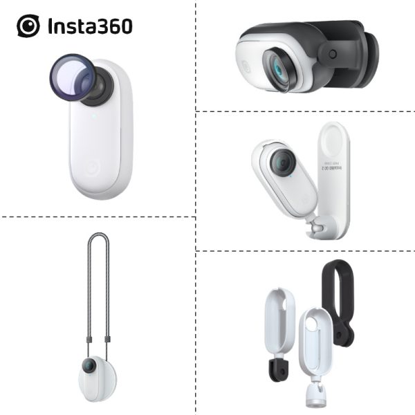 Insta360 GO 2 Lens Protection Mirror Magnetic Suction Lanyard Simple Clip Steering Bracket Storage Package Original Accessories