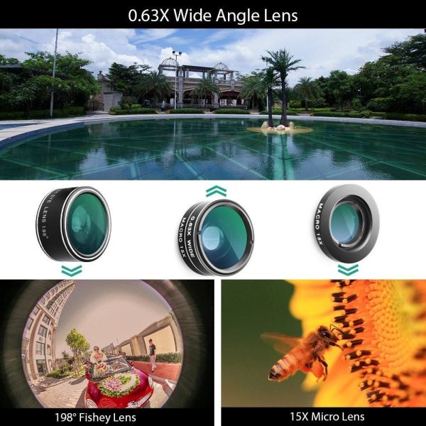 For iPhone XS Max Lens Kit Case Fisheye Macro Wide Angle - Image 2