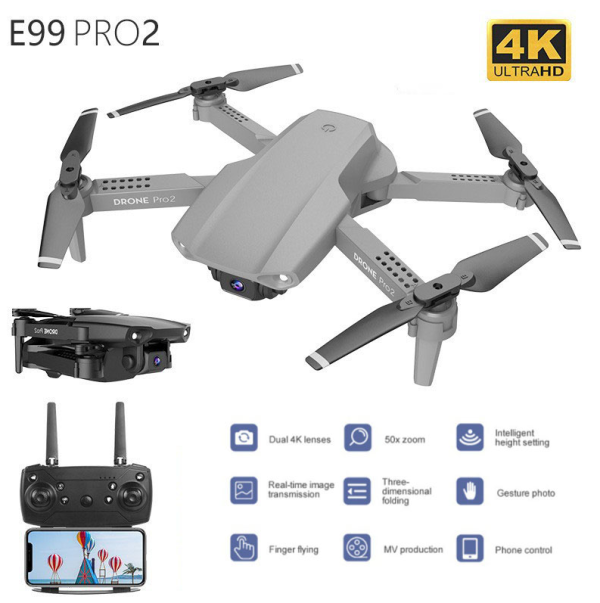 E99 PRO2 Drone Folding Quad-Axis Aerial Photographer Long Range Fixed Height Remote Control Aircraft Boys Toys - Image 7