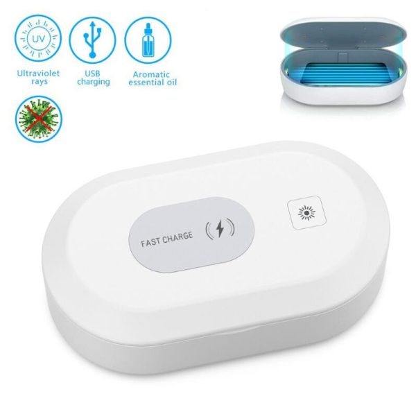 UV Light Phone Sterilizer Box 15W Mobile Phone Wireless Charging Cleaner Sterilizer Multi-function Ultraviolet Disinfection Box - Image 5