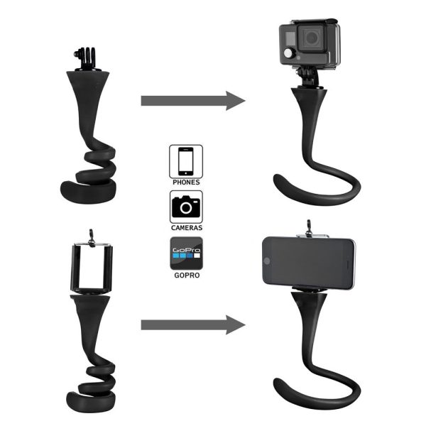 Flexible selfie stick monopod wireless Bluetooth tripod monkey holder for GoPro iPhone camera phone car bicycle universal - Image 6