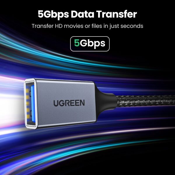 UGREEN USB Extension Cable USB 3.0 Extender Cord Type A  Male to Female Data Transfer Lead for Playstation Flash Drive USB 2.0 - Image 2
