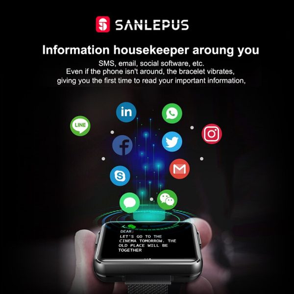 NEW SANLEPUS Smart Watch Men Women Smartwatch With Wireless Headphones Bluetooth Headphones Earbuds Sport Fitness Bracelet - Image 3