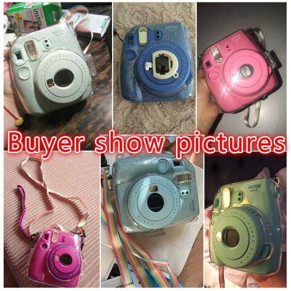 Crystal Transparent  Protective Case Cover Pouch Shoulder Strap for Fuji Fujifilm Instax Camera Instant Mini 9 8 8+ Accessories - Image 2