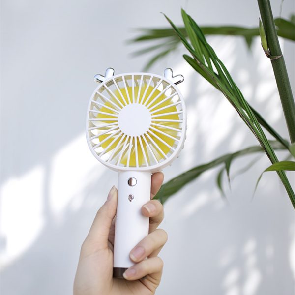 Cute Handheld Mini Fan Desktop Small Fan USB Charging Easy To Carry Fan Mute Small Fan - Image 2