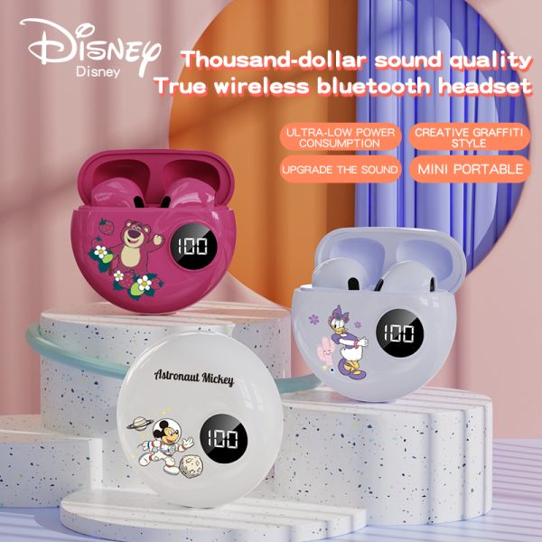 New Minnie Mickey Digital Display Bluetooth Headset Co-Branded Bluetooth Headset Apro6 Half In-Ear TWS - Image 7