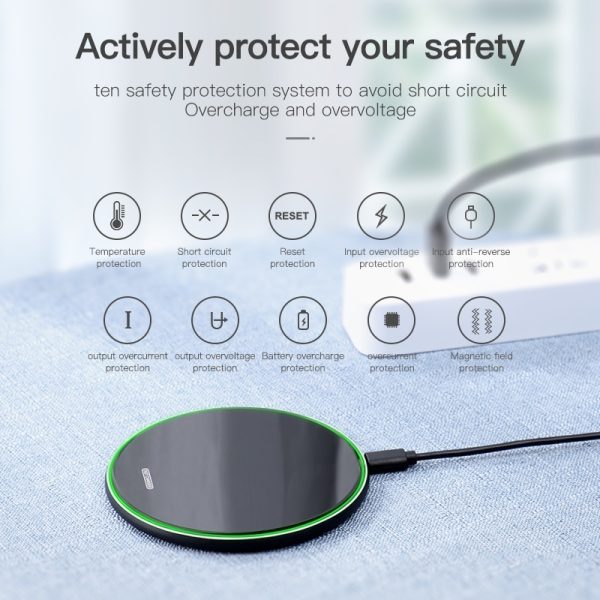 10W Qi Wireless Charger For iPhone X/XS Max XR 8 Plus Mirror Wireless Charging Pad For Samsung S9 S10+ Note 9 8 - Image 4