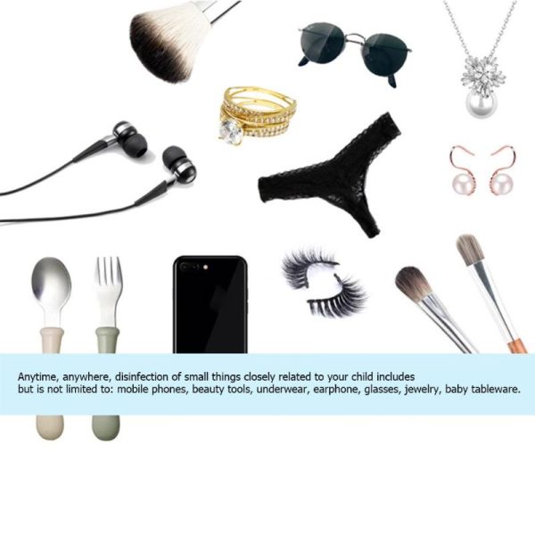 Portable Double UV Sterilizer Box Jewelry Watch Phone Cleaner Disinfection Clean Working Temperature Range 0-55 Degrees - Image 4