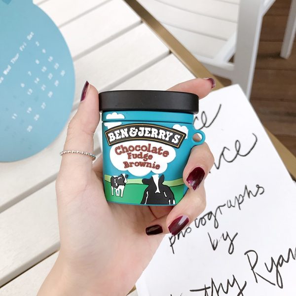 Brand ben jerry chocolate ice cream case For AirPods 1 2 Pro charge box soft silicone Wireless bluetooth earphone protect cover