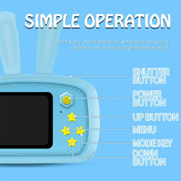 Children Take Photo Camera Full HD 1080P Portable Digital Video Camera 2 Inch LCD Screen Display Children ForKid Learning Study - Image 5