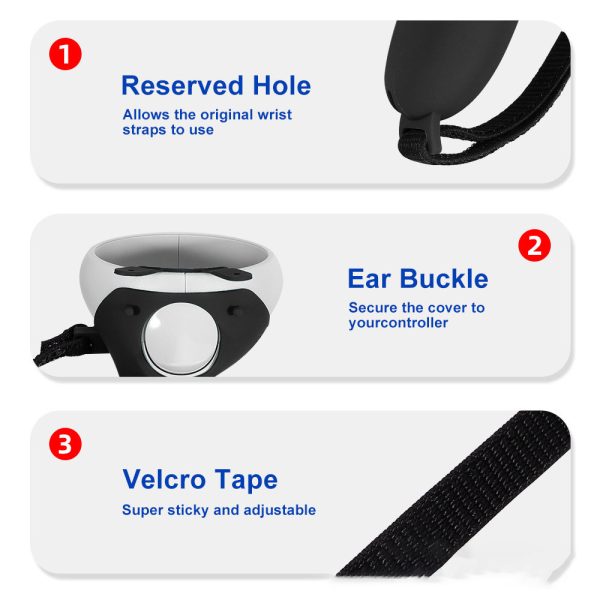 Oculus Quest 2 Handle Bump Half-Pack Drop-Proof Silicone Protective Cover Non-Slip VR Accessories - Image 4
