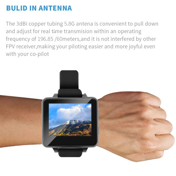 BOSCAM BOS200RC Upgrade 200RC FPV Watch 5.8GHz 40CH HD 960*240 2 TFT Monitor Wireless Receiver for DIY RC Camera Quadcopter - Image 4