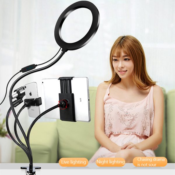 8inch LED Ring Light kit for Makeup Tutorial YouTube Video Live Stream For iPad Microphone Phone Holder Selfie Beauty Ring Light - Image 2