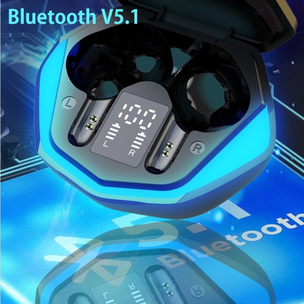 TWS Wireless Headphones Bluetooth Earphones Gaming Binaural Low Latency Digital Display Stereo Breathing Light Headset with Mic JS18 - Image 5
