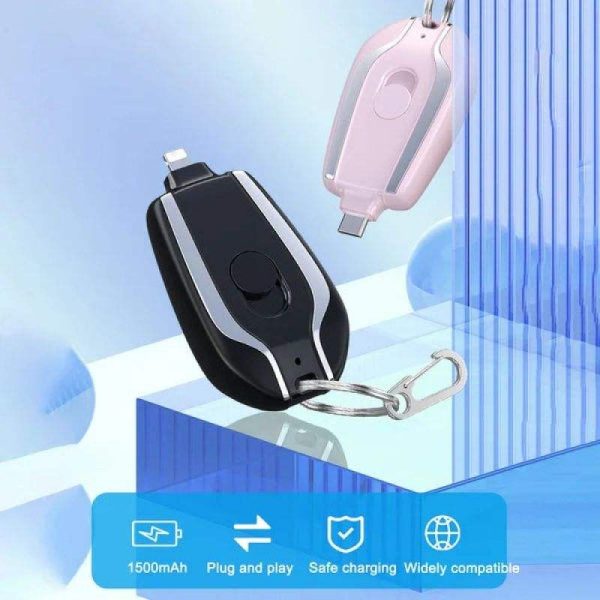 Mini Key Chain Charging Bag Portable Mobile Power Wireless Portable 1500mA Emergency Power - Image 2