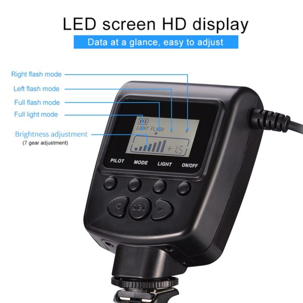MAMEN 48 Macro LED Ring Flash Light With 8 Adapter Ring For Nikon Canon Pentax Olympus Panasonic Camera DSLR Ring Flash Kit - Image 5