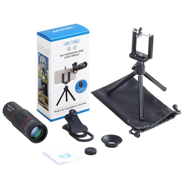 APEXEL 18X Telescope Zoom Mobile Phone Lens for iPhone Samsung Smartphones universal clip Telefon Camera Lens with tripod 18XTZJ - Image 6