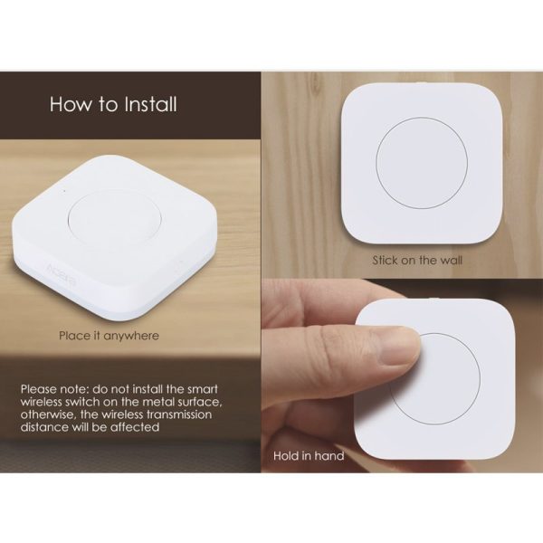 Xiaomi Mijia Aqara Smart Wireless Schalter Smart Remote One Key Control Aqara Intelligente Anwendung Home Security APP Control - Image 4