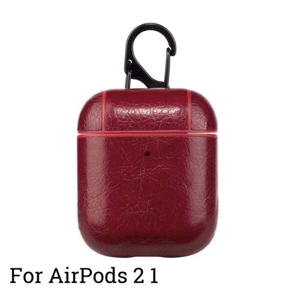 Protective Bag Leather Sleeve Cover Case Storage Earphone Portable For Apple AirPods Charging Box Case For AirPods Pro With Hook - Image 5