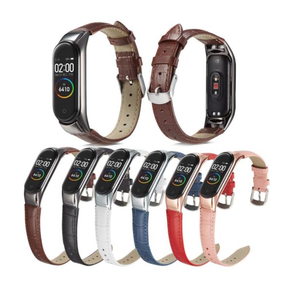 Yiwa For Millet Mi-band 3/4 PU Wrist Band Bracelet Strap+Metal Case Millet 3 Wrist Strap Protection - Image 6