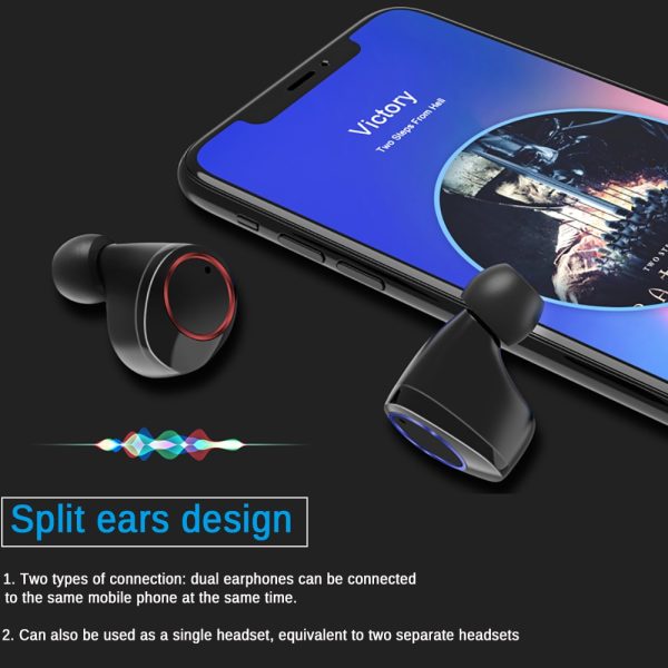 TWS Wireless Earphone Bluetooth 5.0 Earphones Power Display Touch Control Sport Stereo Cordless Earbuds Headset Charging Box - Image 3