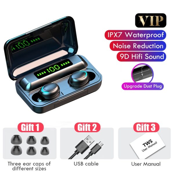 TWS Bluetooth 5.0 Earphones 2200mAh Charging Box Wireless Headphone 9D Stereo Sports Waterproof Earbuds Headsets With Microphone - Image 7