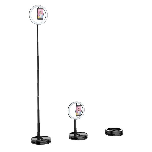 Foldable LED Ring Light Dimmable Selfie USB Ring Video Light with 1.68m Stand For Video Youtube Tiktok Makeup Flash - Image 2