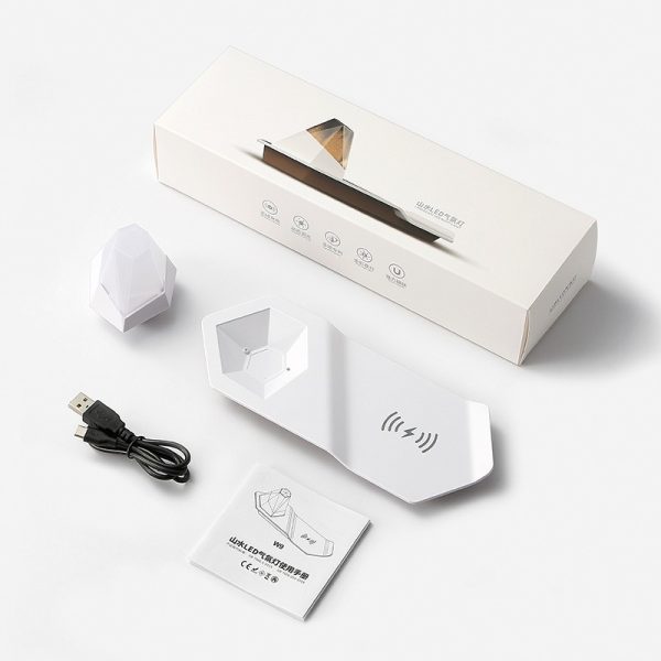 New Bedside Table Lamp Colorful Diamond Night Light Wireless Charger Multifunctional 2-In-1 Magnetic Atmosphere Lamp - Image 4
