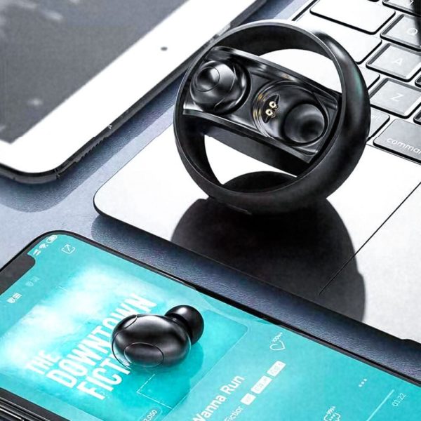 H8 Stereo Sports Wireless Bluetooth Headset TWS 5.0 Binaural Mini In-Ear Rotating Headset - Image 4