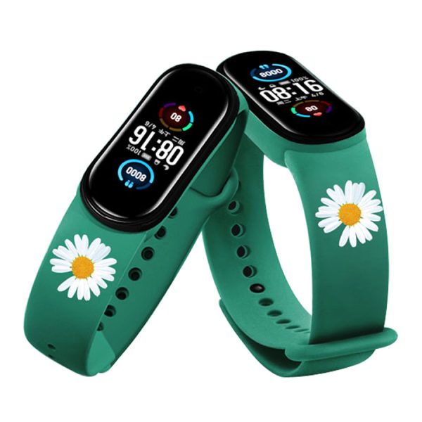 Silicone Bracelet For Xiaomi Mi Band 5 for miband 5 4 3 strap print Wrist Band for xiaomi miband 4 3 bracelet  Accessories - Image 5