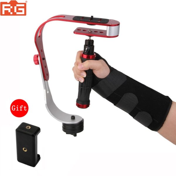 Mini handheld stabilizer Video Steadicam for Digital Camera HDSLR DSLR Camcorder DV Mobile Phone + Gloves free shipping - Image 5