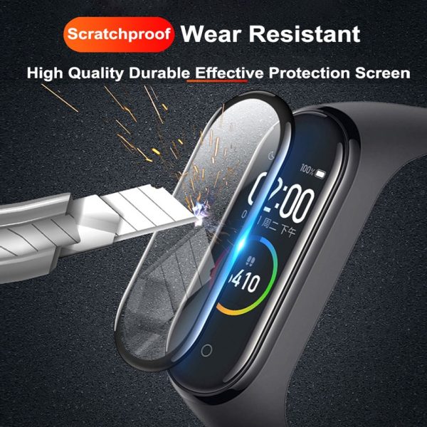 3D Protective Glass for Xiaomi mi band 4 5 glass film for Mi band5 Smart Watchband 4 5 Soft Screen Protector Film For mi band 4 - Image 3