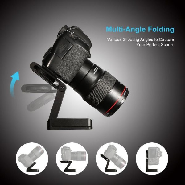 Z Flex Tilt Tripod Head Aluminum Alloy Folding Z Tilt Head Quick Release Plate Stand Mount Spirit Level - Image 3
