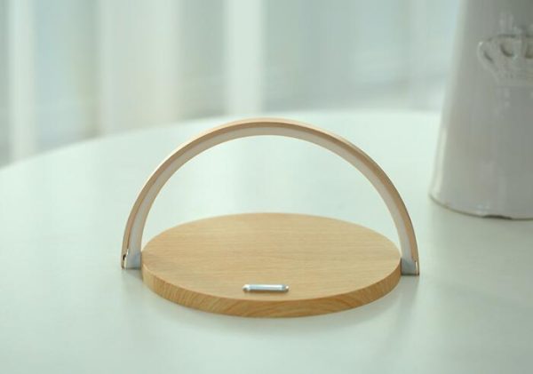 Wooden Qi Wireless Charger Lamp Desktop Wireless Charging Nightligh Stand Holder For Samsung Galaxy S10e Note10 9 Plus Xiaomi - Image 7