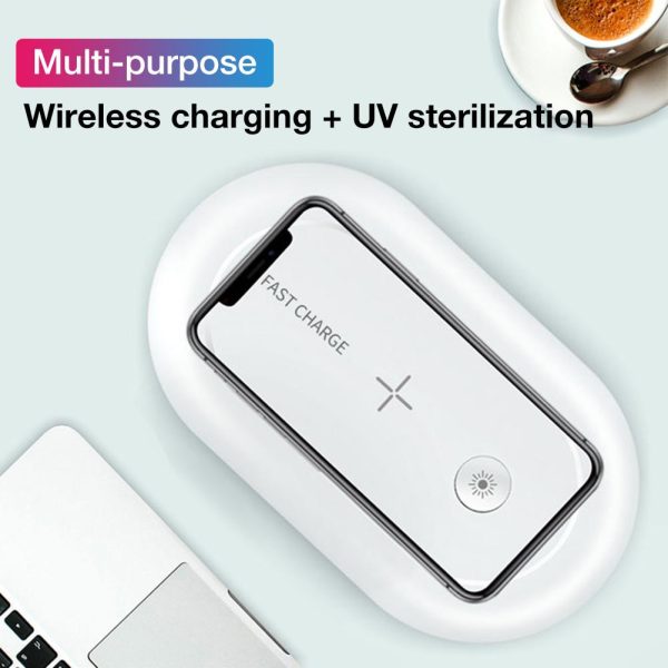 UV Light Phone Sterilizer Box 15W Mobile Phone Wireless Charging Cleaner Sterilizer Multi-function Ultraviolet Disinfection Box - Image 3